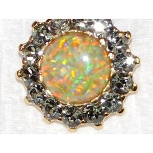 NEW MARIANA women's painted lady earrings in yellow opal/ taupe